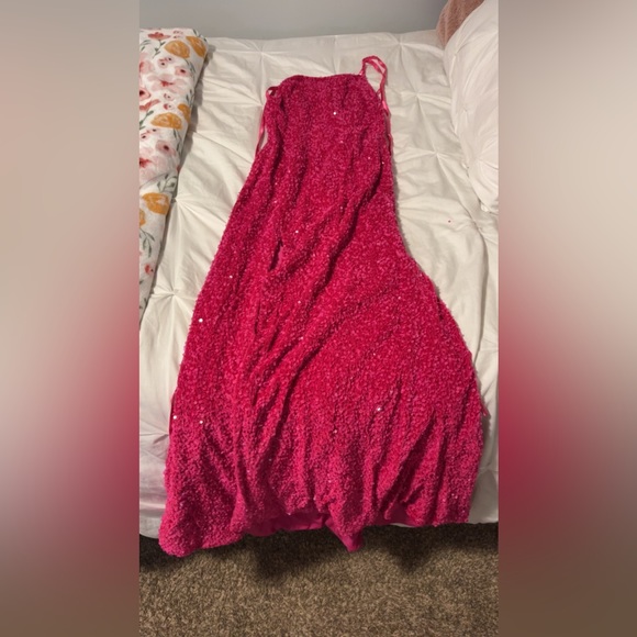 Dresses Hot Pink Sequin Prom Dress Poshmark